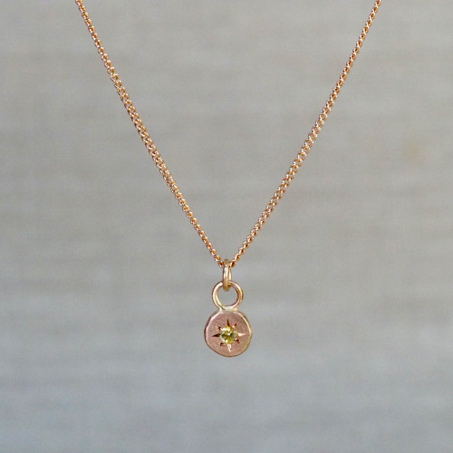 Rose Gold Sapphire Samantha Necklace