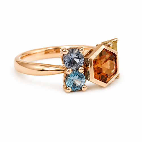 Island Sunset Cluster Ring
