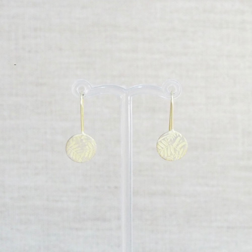 Yellow Gold Leaf Earrings
