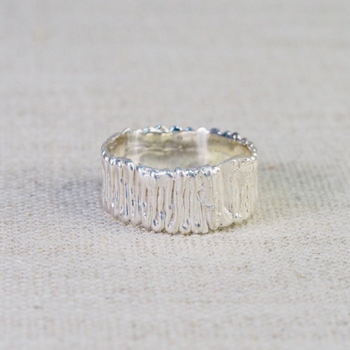 Silver All Lined Up Ring #3