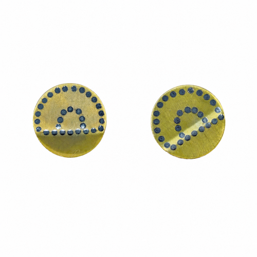Small Gold Fold Stud Earrings