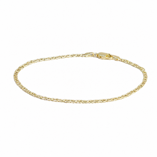Yellow Gold Flat Anchor Bracelet