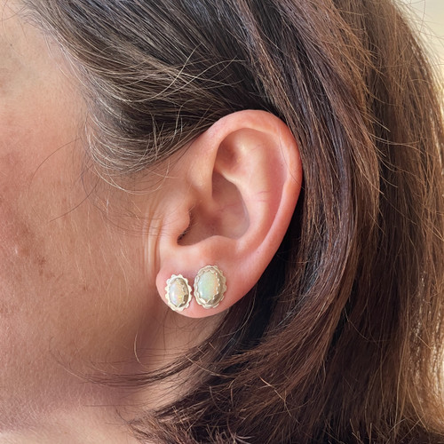 Coober Pedy Opal Cloud Stud Earrings