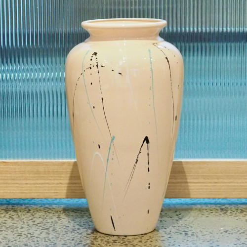 1980s Pink Splatter Urn