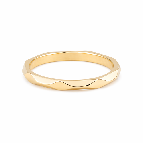 Yellow Gold Geo Facet Ring