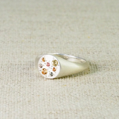 Petite Spring Sapphire Signet Ring