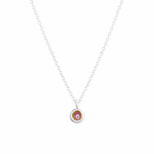Orchid Mod Circle Necklace