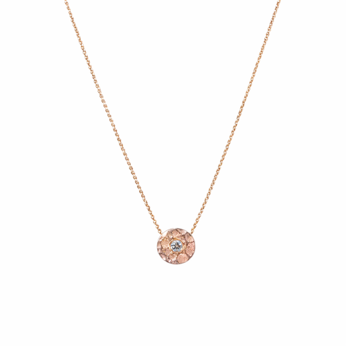 Winter Lake Diamond Halo Necklace