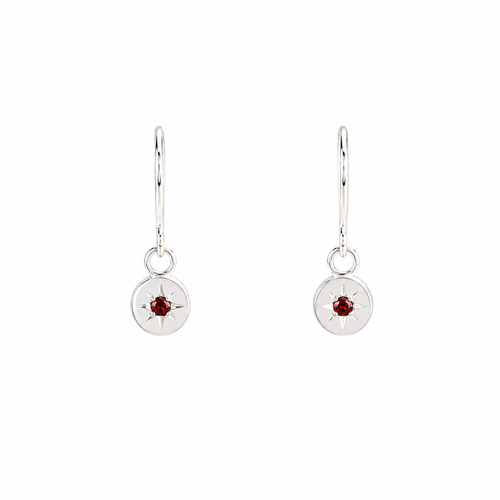 Garnet Samantha Earrings