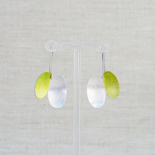 Lime Double Petal Earrings