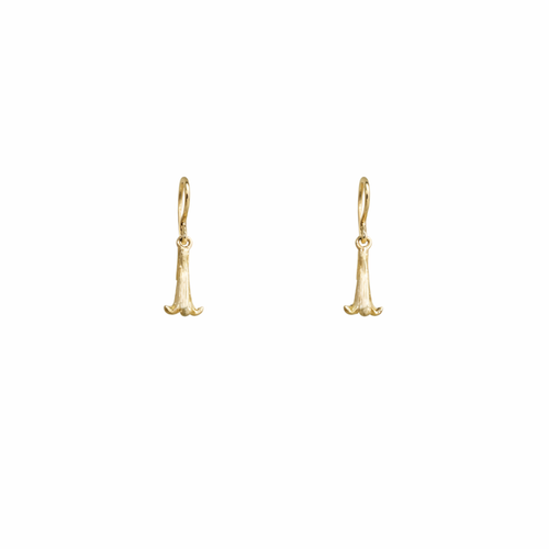 Gold Petite Brugmansia Earrings