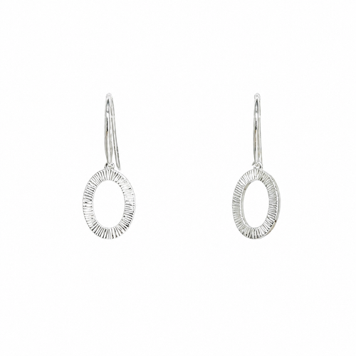 Textured Oval Earrings