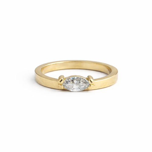 Marquise Diamond Parallel Ring