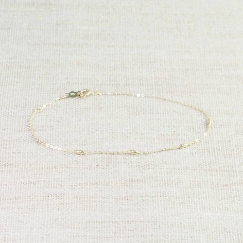 Yellow Gold Oval Bead Bracelet