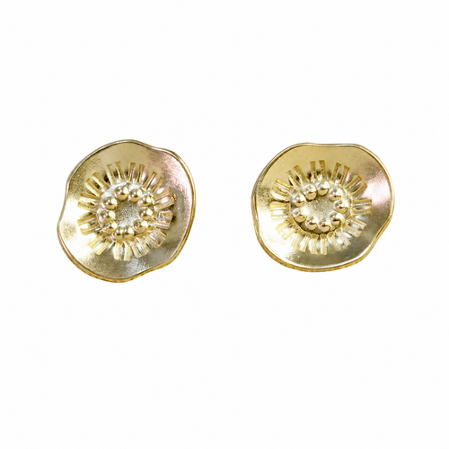 Gold Reversal Stud Earrings