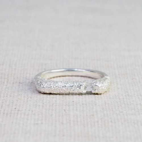 Silver Montes Ridge Diamond Ring