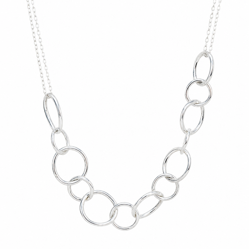 Silver Feature Link Necklace