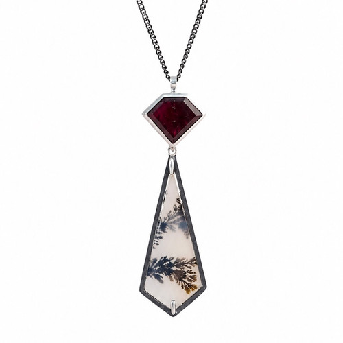 Garnet & Agate Articulated Necklace