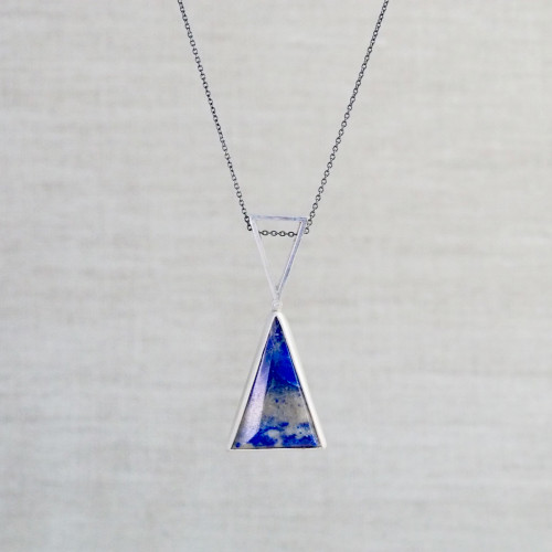 Triangular Lapis Necklace
