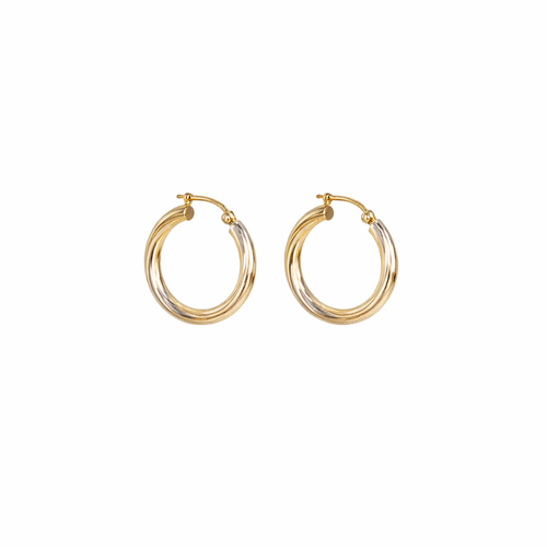 Gold Twist Small Hoop Earrings