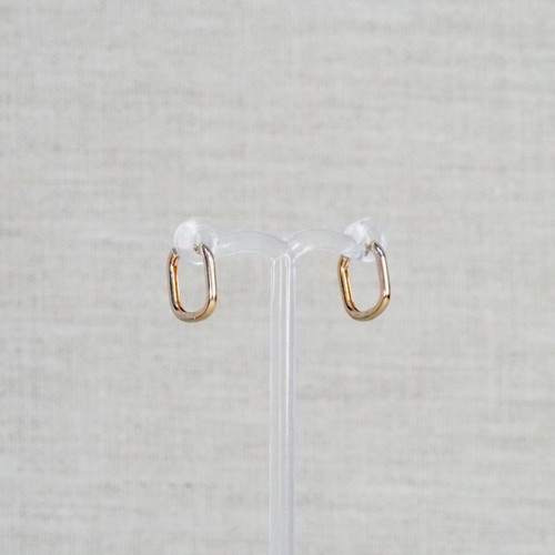 Rose Gold Square Huggie Earrings