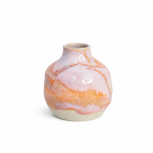 Glazed Stoneware Bud Vase