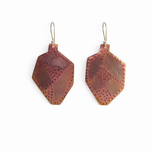 Pink Textured Titanium Earrings