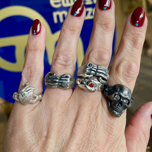 Diamond Anatomical Heart Claddagh Ring