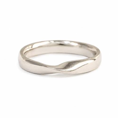 White Gold Mobius Ring
