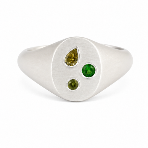 Green Garden Signet Ring