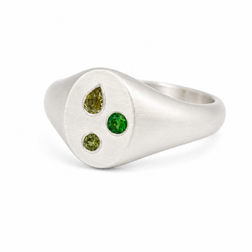Green Garden Signet Ring