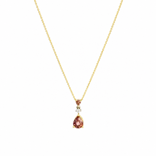 Sapphire & Diamond Regal Drop Necklace