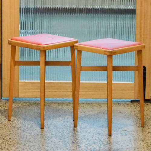 1960s Ligna Stool Pair