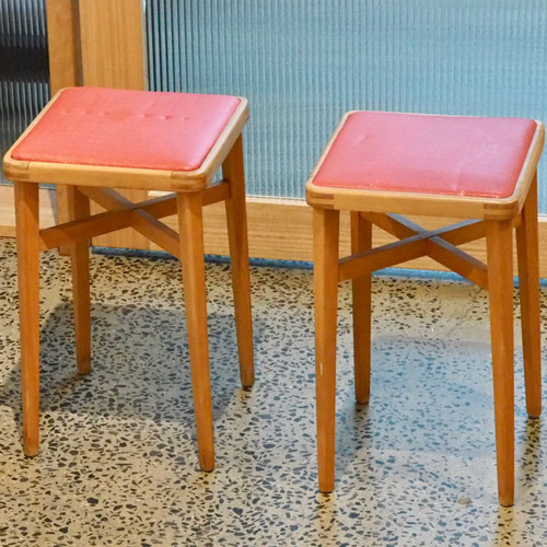 1960s Ligna Stool Pair