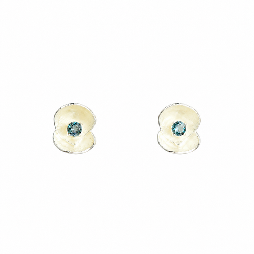 Topaz  Lotus Stud Earrings