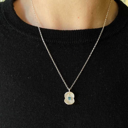 Topaz Lotus Necklace
