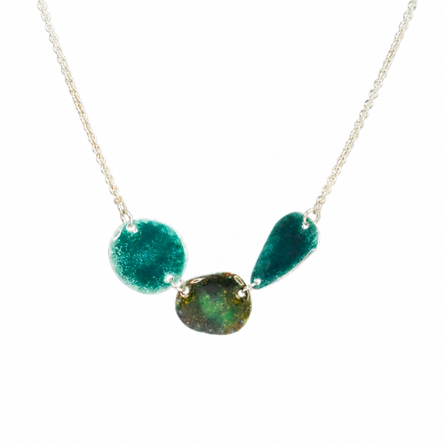 Moody Blues Reversible Enamel Necklace