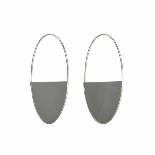 Large Mono Crescent Earrings