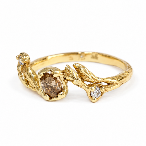 Arched Willow Diamond Ring