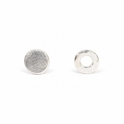 Silver Spot Circle Mixed Stud Earrings