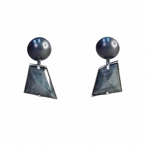 Cats Eye Quartz Inclusion Earrings