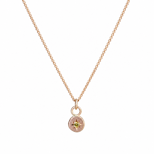 Rose Gold Sapphire Samantha Necklace