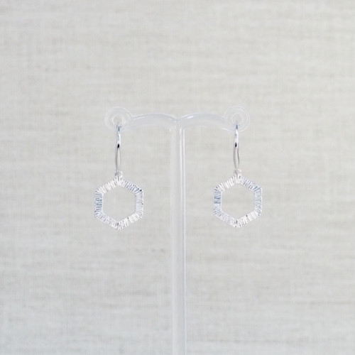Textured Hexagon Earrings