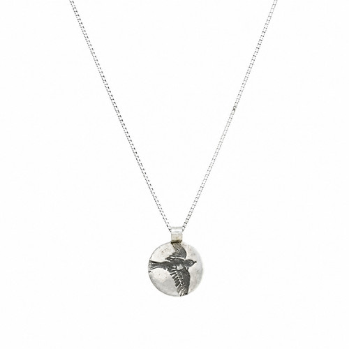 Small Silver Swallow Necklace