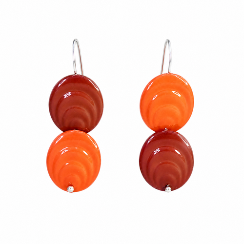 Orange & Maroon Nesting Earrings