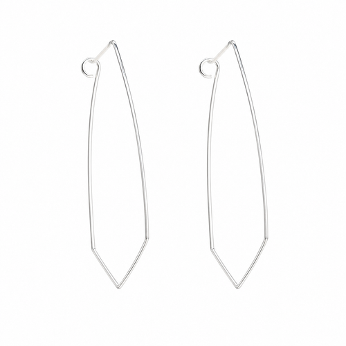 Chevron Fine Hoop Earrings