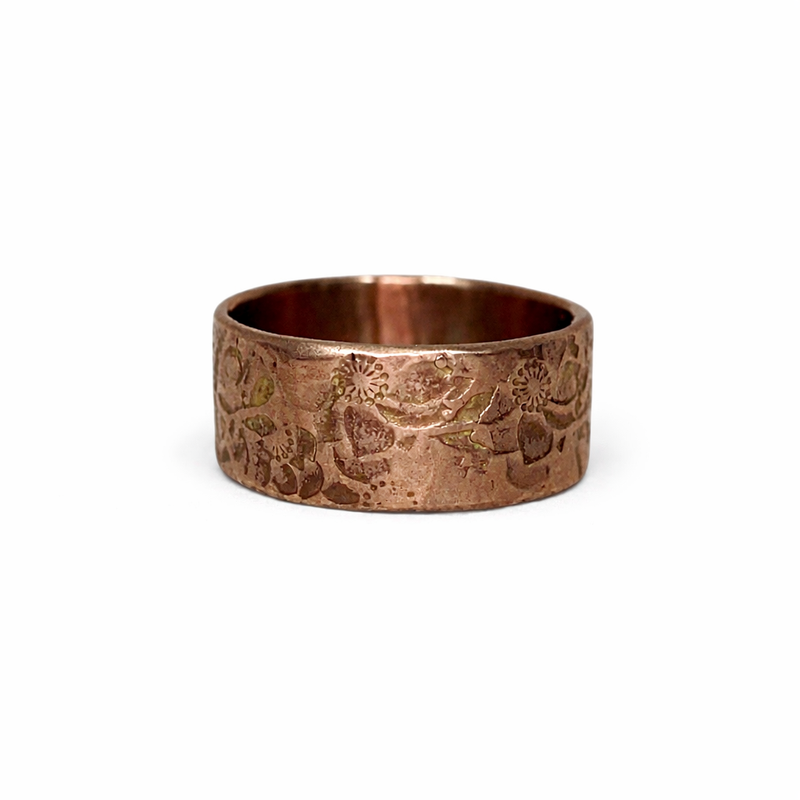 Rose Gold Floral Ring