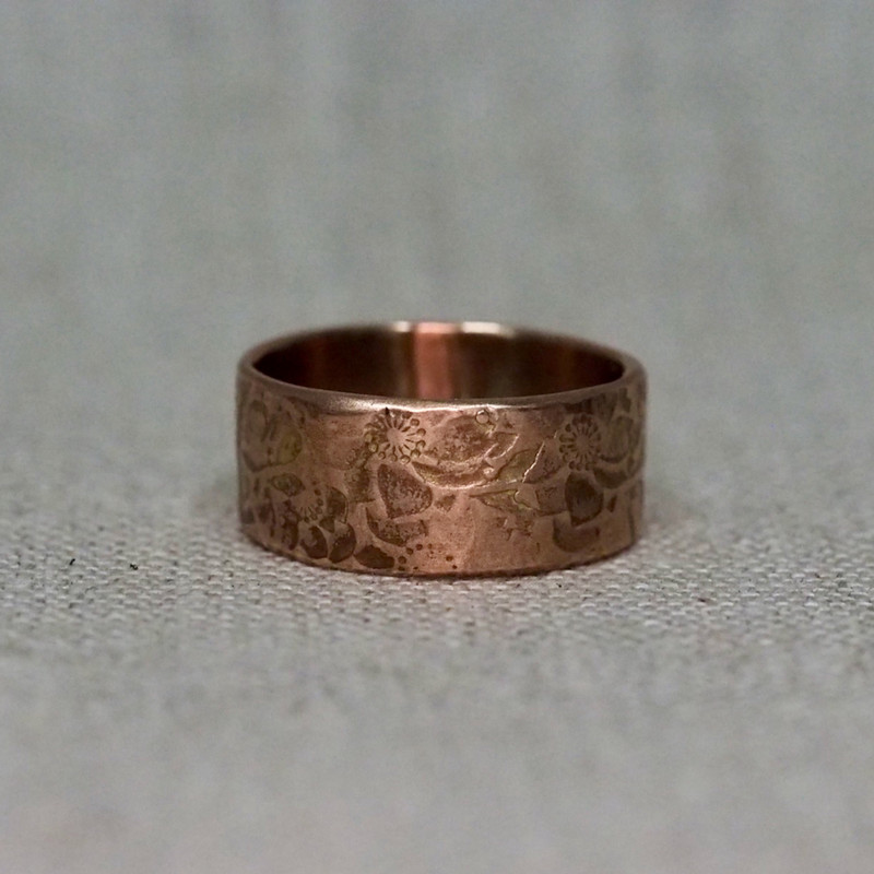 Rose Gold Floral Ring