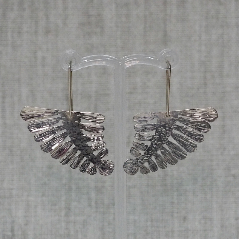 Silver Zerba Fern Earrings