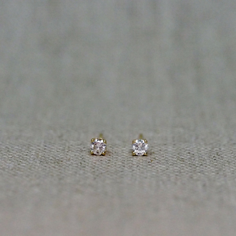 Bonnie Diamond Gold Stud Earrings